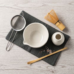 Matcha set 4Barista (white) – een servies van keramiek voor het zetten van matcha-thee 