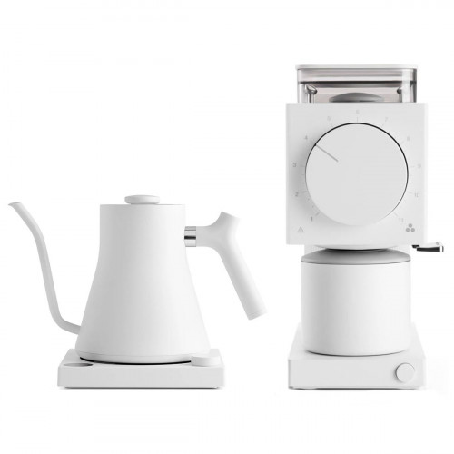 Fellow Ode + Stagg EKG wit | Elektrische koffiemolen + Gooseneck waterkoker