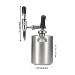 Nitro Cold Brew 2L roestvrij staal Mini vat 4Barista