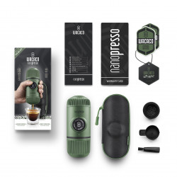 Wacaco NanoPresso (mosgroen) + harde schaal - Gebruikt