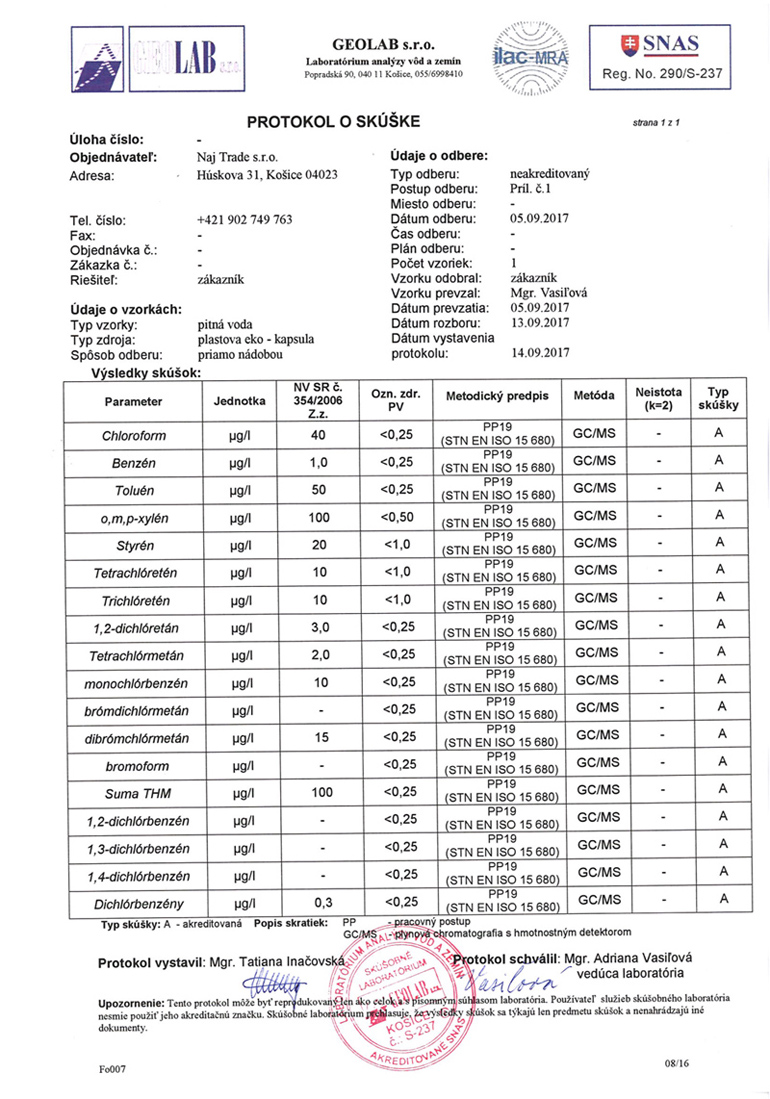 ecocapsule certificaat